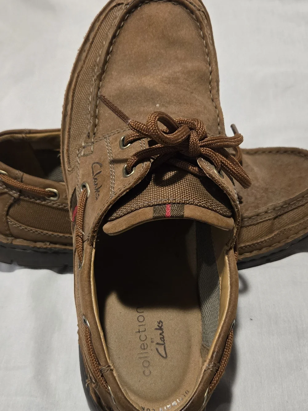 Clarks Men’s Brown Leather Boat Shoes - Size 8 Medium
